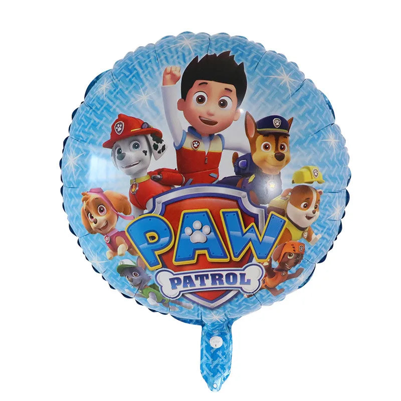 Paw Patrol Dog Paw Cute Cartoon Aluminum Foil Latex Balloons Party Decor Kids Classic Toys Helium Air Inflatable Balls Supplies