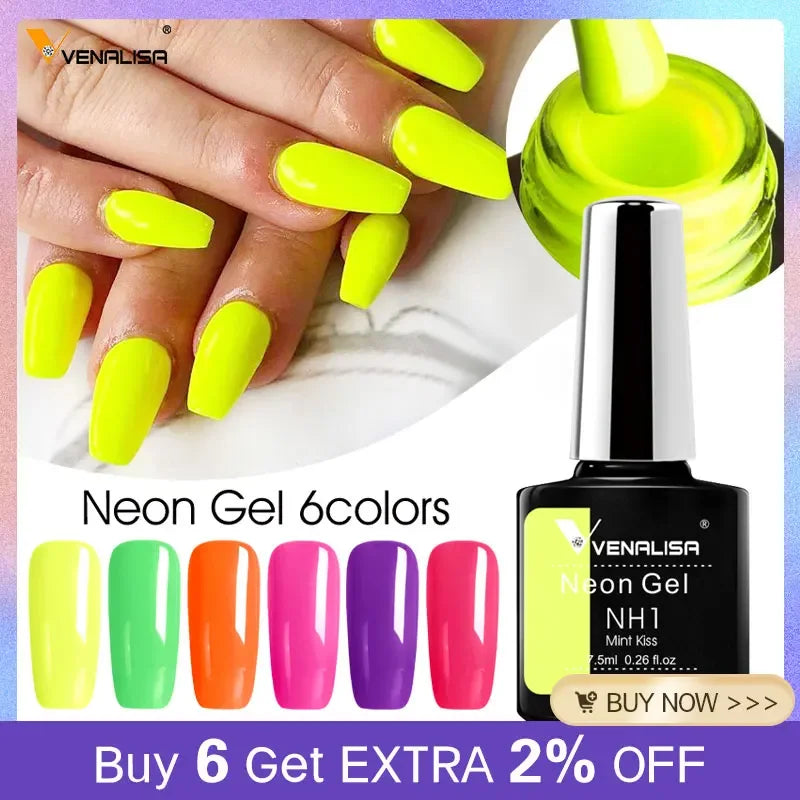 Vernis à ongles en gel néon  pour manucure 7,5 ml