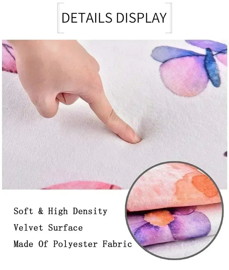 Merry Christmas Tree Santa Claus Cartoon Happy New Year Gift Carpet Rug for Bedroom Living Room Sofa Home Doormat Decor,Non-slip