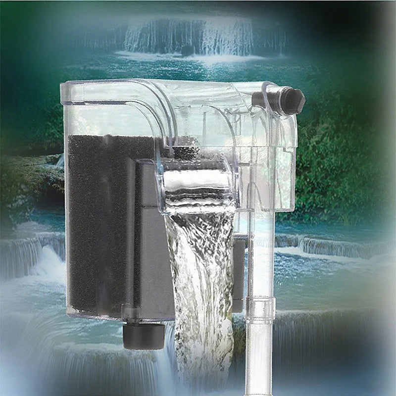 Aquarium Filter Fish Tank Silent Water Pump Purification Circulation External Filter Increase Oxygen Waterfall 220V 3w 250L/H
