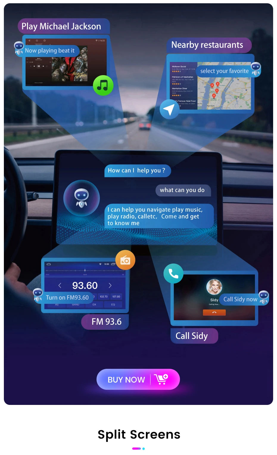 Junsun Android13 Car Radio For FIAT 500 500C Abarth 2007-2015 Car Smart Systems For Apple Carplay FM GPS SWC BT