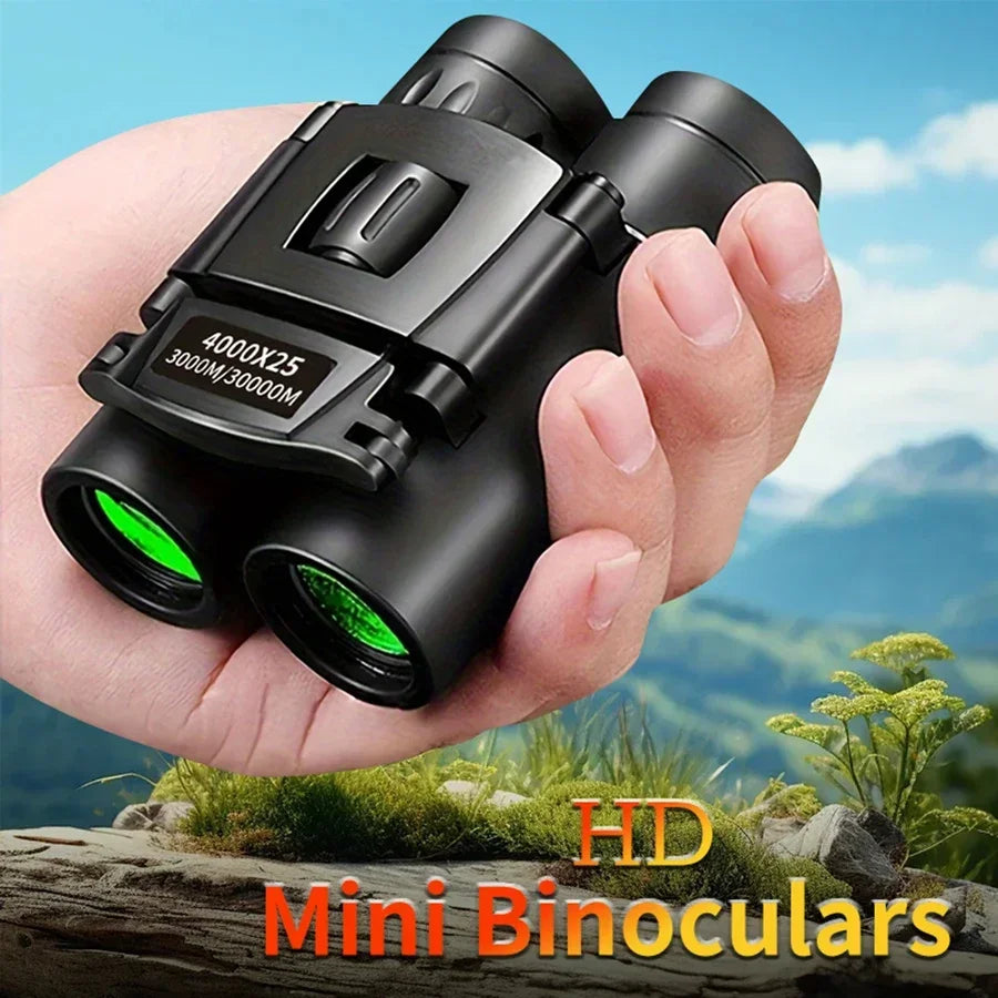 4000x25 Binoculars HD Portable Foldable High Quality Suitable for Travel Hiking Bird-watching Concerts
