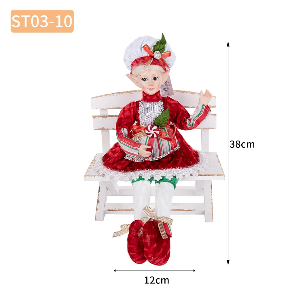Hanging Decoration Navidad Natal 2025 New Year Gifts Elf Boy Dolls with Mask Christmas Tree Pendant Ornaments Elf Gifts