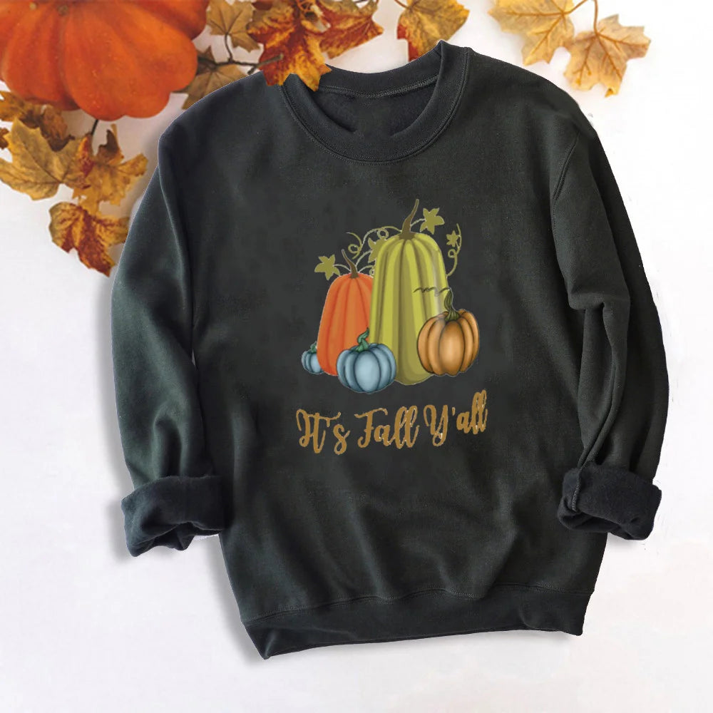 Just A Girl Who Loves Fall Sweatshirt Thankful Grateful Blessed Hoodie Women Fashion Thanksgiving Pullover Top Halloween Clothes