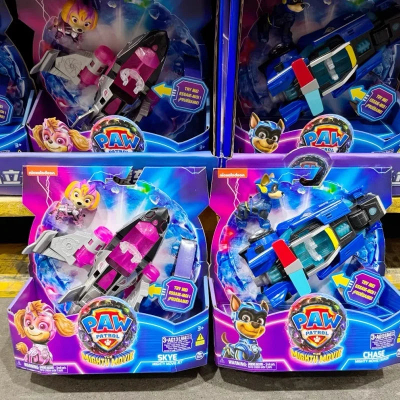 in stock Paw Patrol New Genuine Superpower Rescue Vehicle Chase Skye Marshall Deluxe Transforming Vehicle With Lights And Sounds