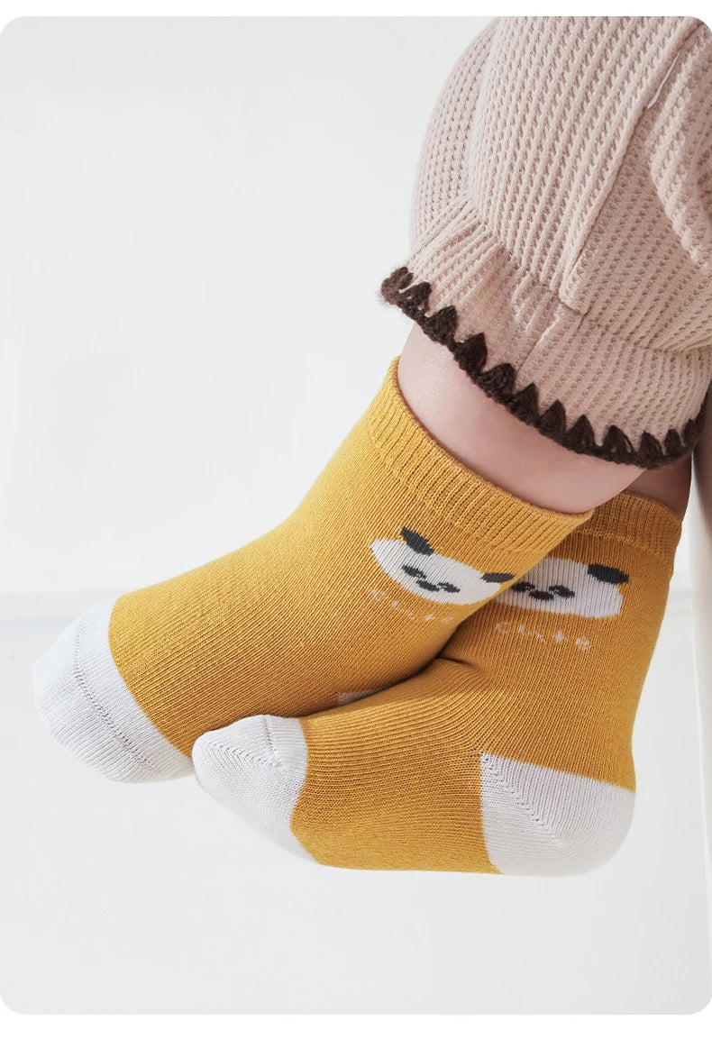3 Pairs Baby Socks Soft Children Kids Socks Breathable Cartoon Kids Boys Girl Socks For Toddler