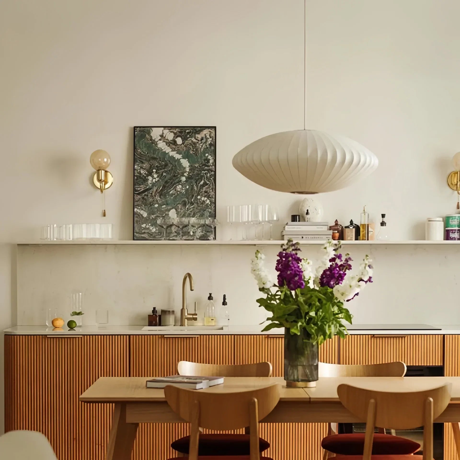 Denmark Design Bubble Silk Pendant Lamp Chandelier Suspension Hanging Light for Dining Living Room Kitchen Island Bedroom Loft