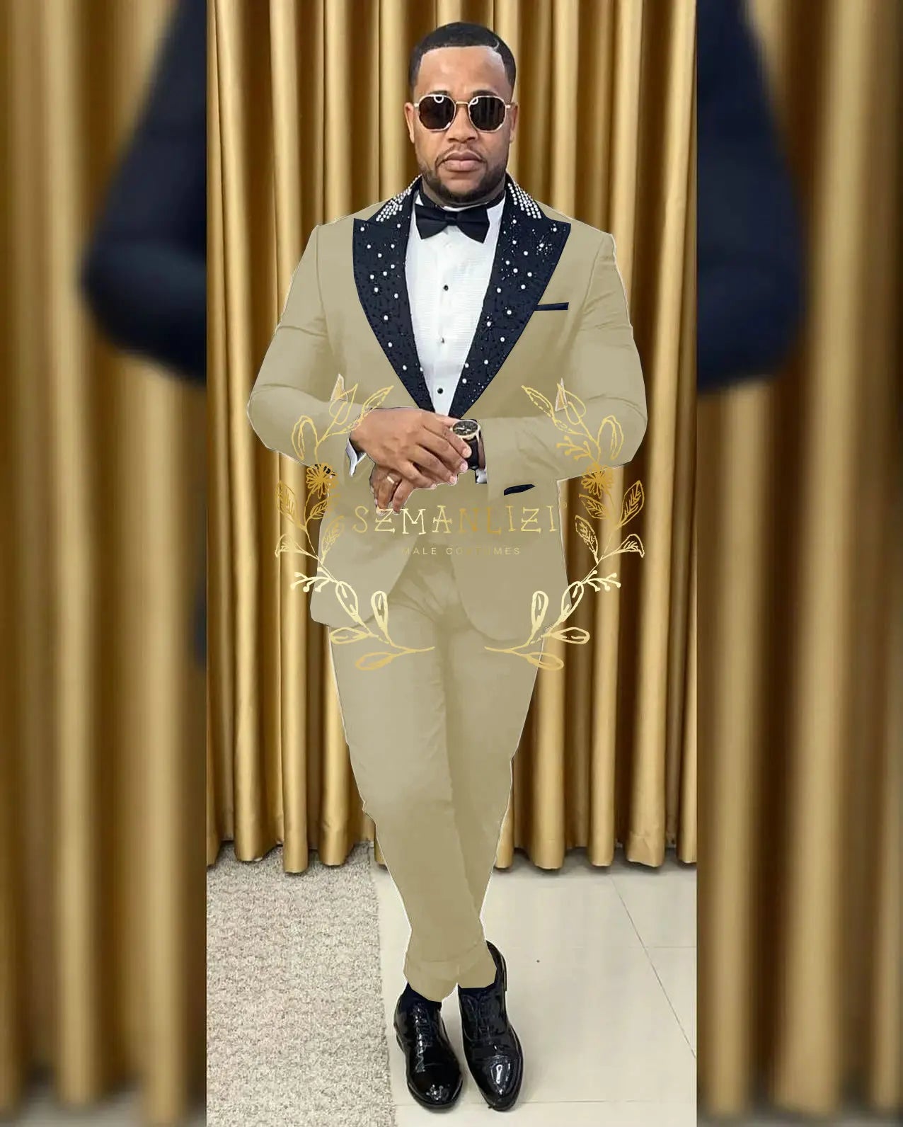 Smoking perler noir 2 pièces collection 2025