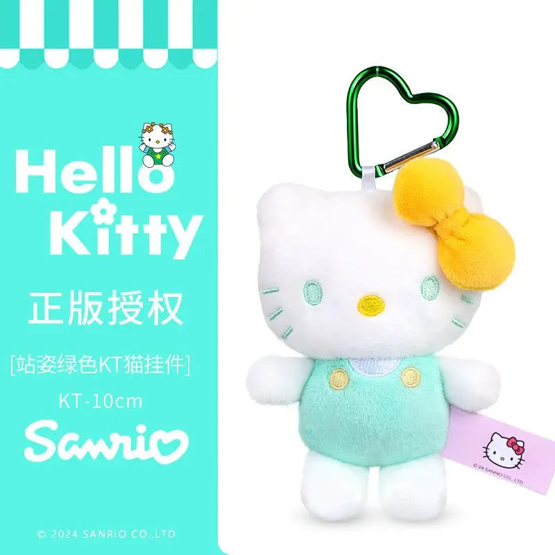 Genuine Sanrio Hello Kitty Cute Girl Keychain Car School bag Pendant Kids Plush Toys Keyring Plushier Birthday Thanksgiving Gift