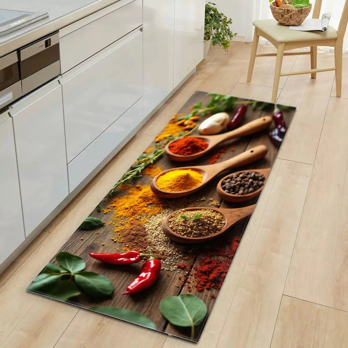 VIKAMA New Style Tableware Kitchen Floor Mat That Absorbs Water Long Strip For Bedroom Floor Living Room Carpet Home Decoration