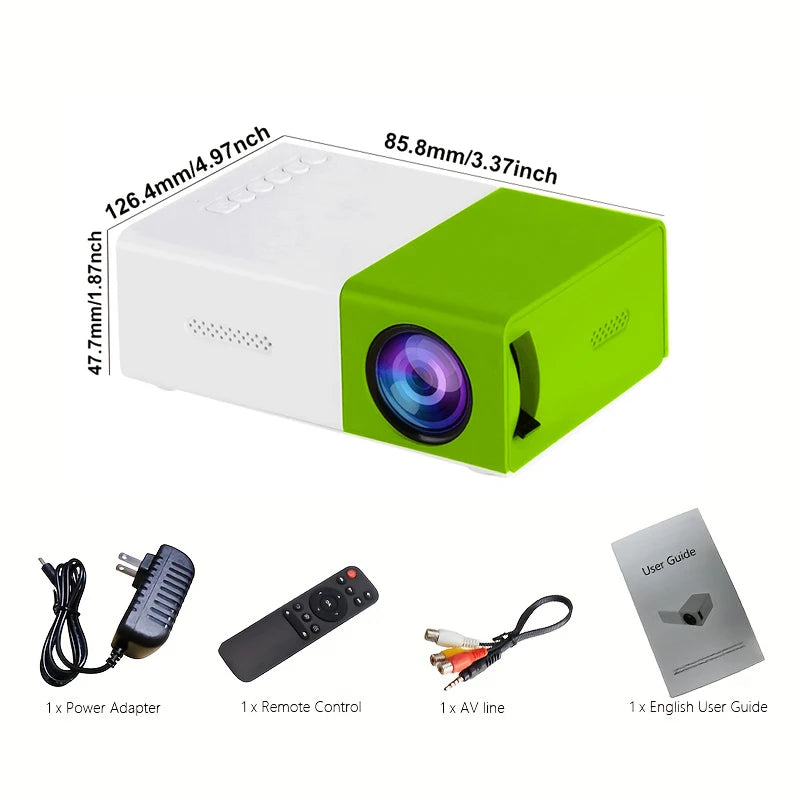 M100 HD Mini Projector Suitable Home Theater Outdoor Camp Compatible HD TV USB SD Stand Christmas Halloween Thanksgiving Gifts