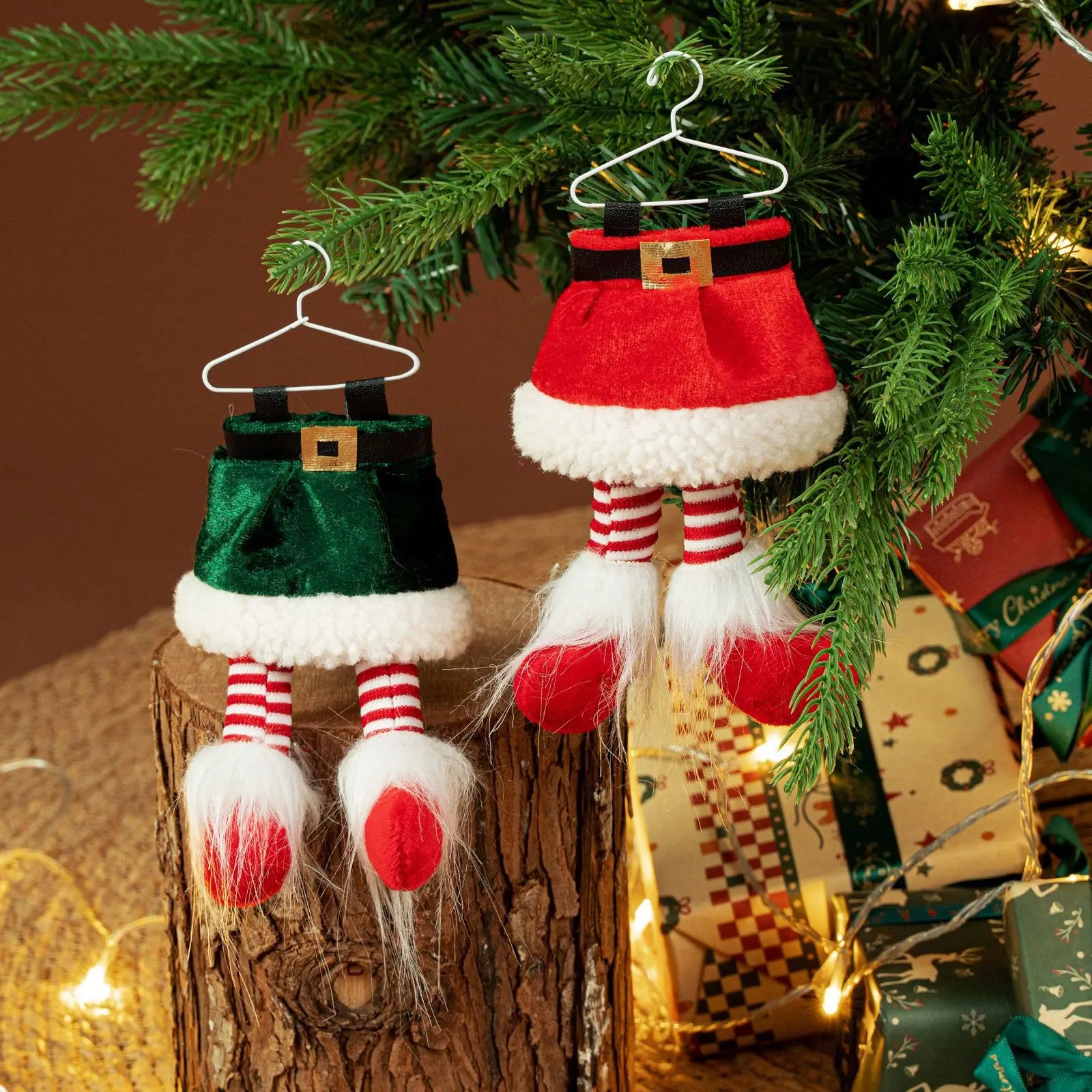 Christmas Tree Hanging Cloth Ornaments Hanging Decorations Pendants Xmas DIY Hangings For Home Holiday  Party Supplies
