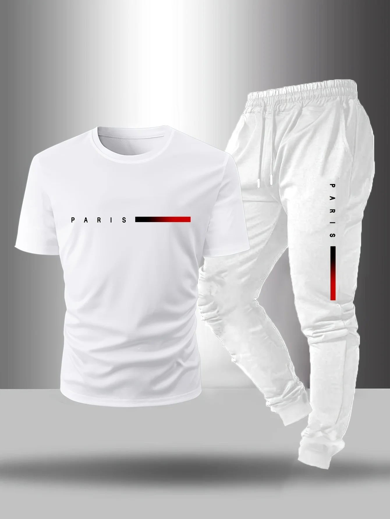 Ensemble de sport Paris lettre imprimé  T-Shirt & Pantalon Printemps/été