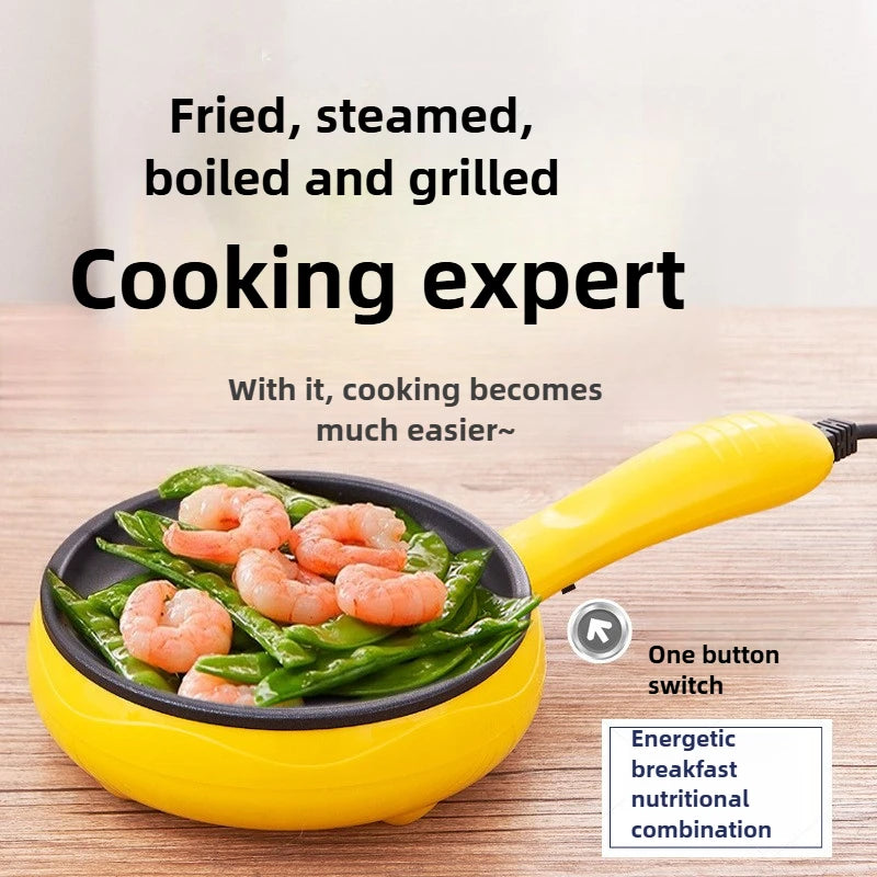 UK/US/EU Countertop Non-Stick Electric Egg and Steak Cooker with Automatic Power Off for Home Breakfast Comes with Wooden Shovel