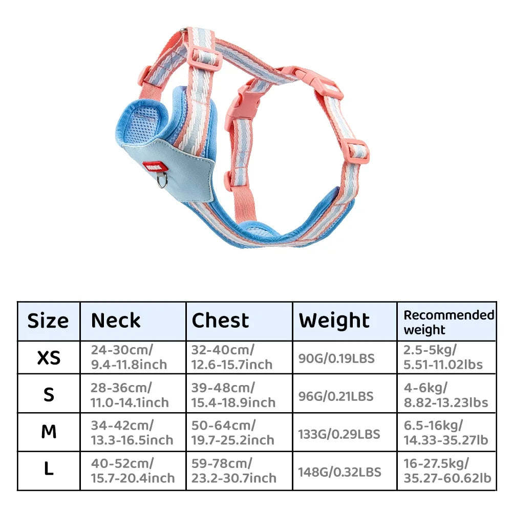 Newest Puppy Dog Walking Harnesses No Pull Pet Harness for Small Medium Dogs Pomeranian Poodle Pug mascotas Accessories Supplies