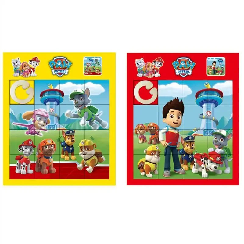 Paw Patrol Giiker Super Slide Huarong Road Smart Sensor Game Levelled UP Brain Teaser Puzzles Interactive Fidget Toys Kids Gifts