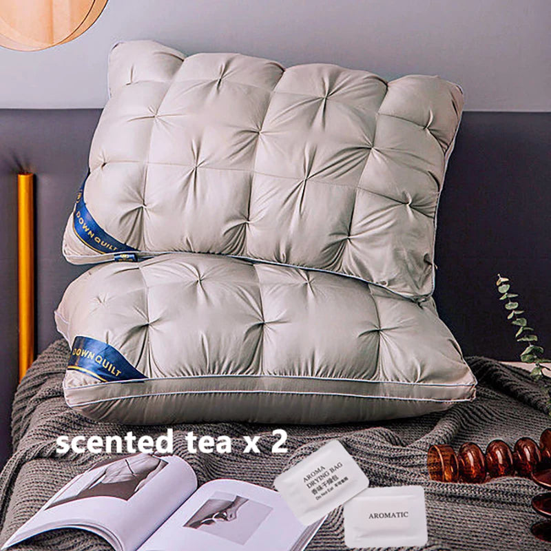 2-Piece Sleep Pillow Set, Soft Supportive Bed Pillows, Suitable for Back, Stomach, or Side Sleeping Luxury Hotel Pillows