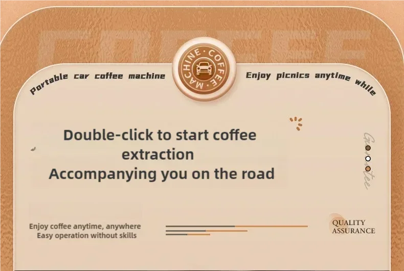 Portable electric coffee machine is suitable for ground coffee and KCUP capsules, but it does not have a heating function