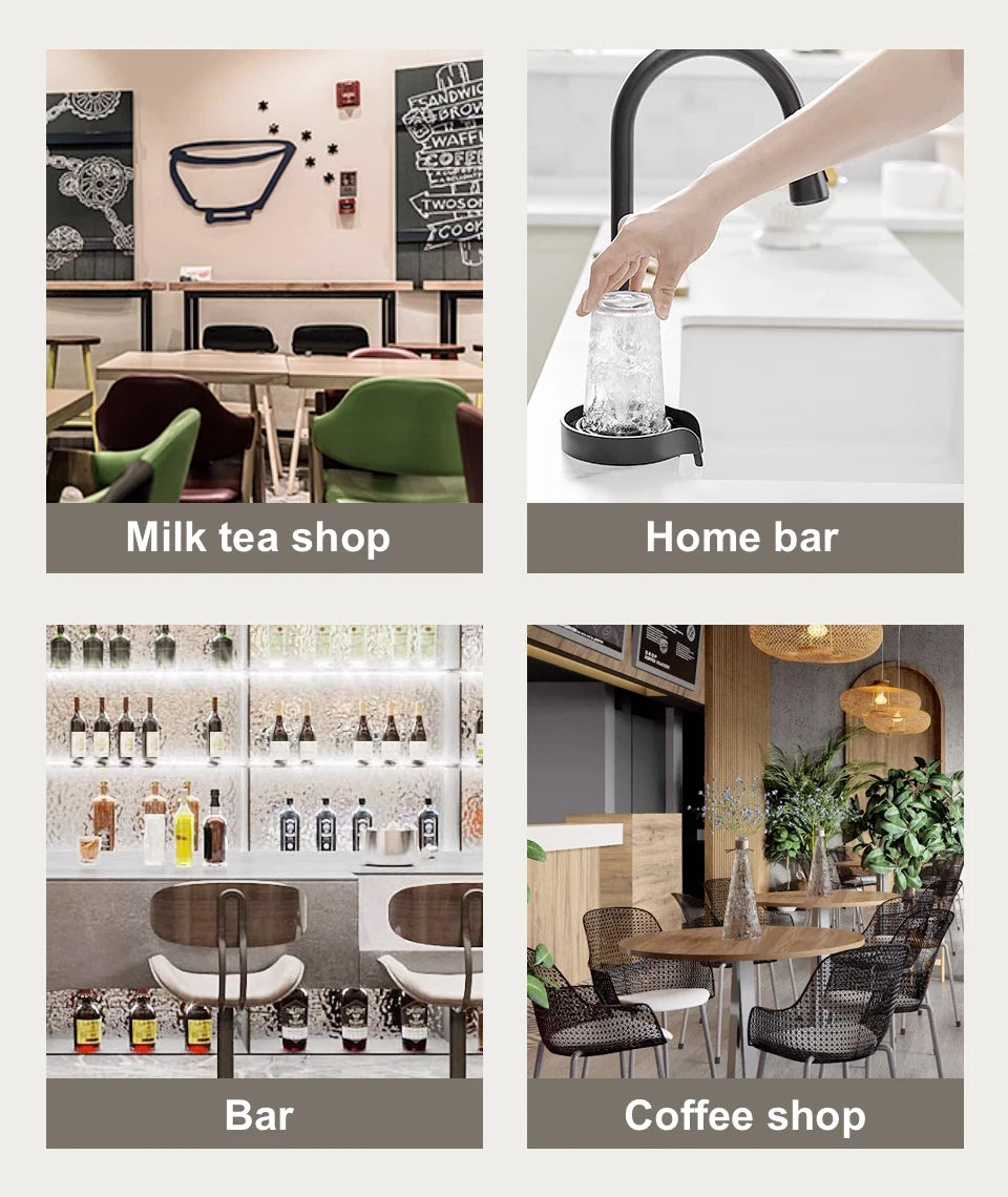 VGX Automatic Cup Washer Rinser Glass Cup Washer Bar Beer Milk Tea Cup Cleaner Faucet Stainless Steel 304 Kitchen Accessories