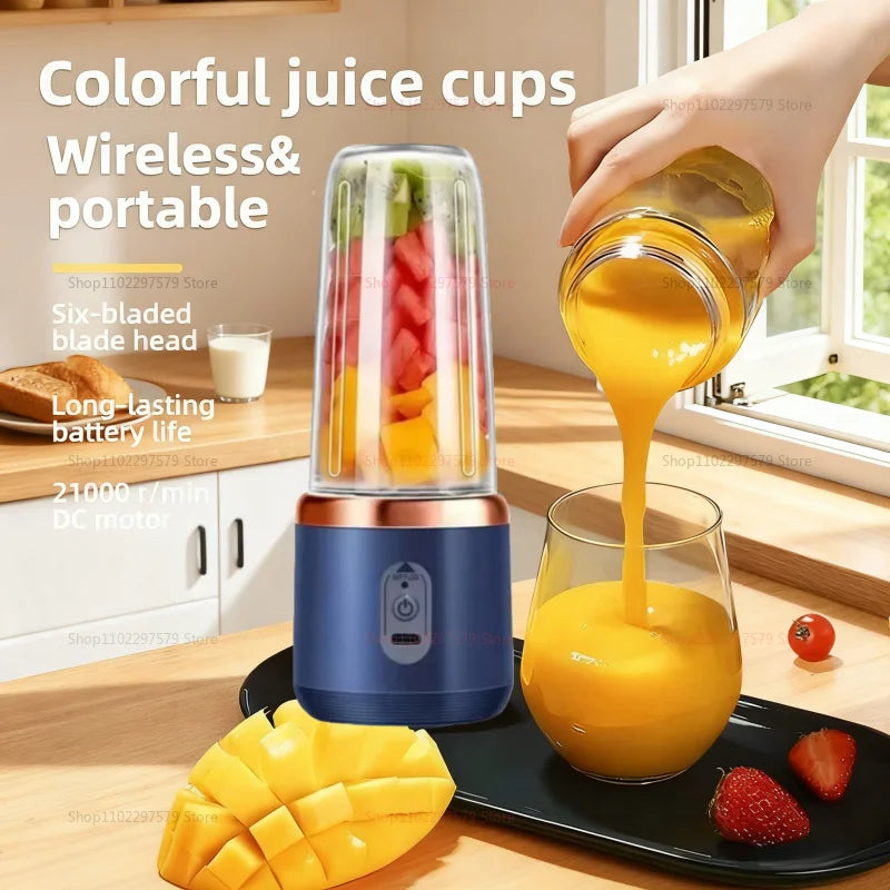 Household Multifunction Juice Blender Fresh Juice Smoothie Blender 6 Blades Portable Fruit Juicer Food Milkshake Juice Maker