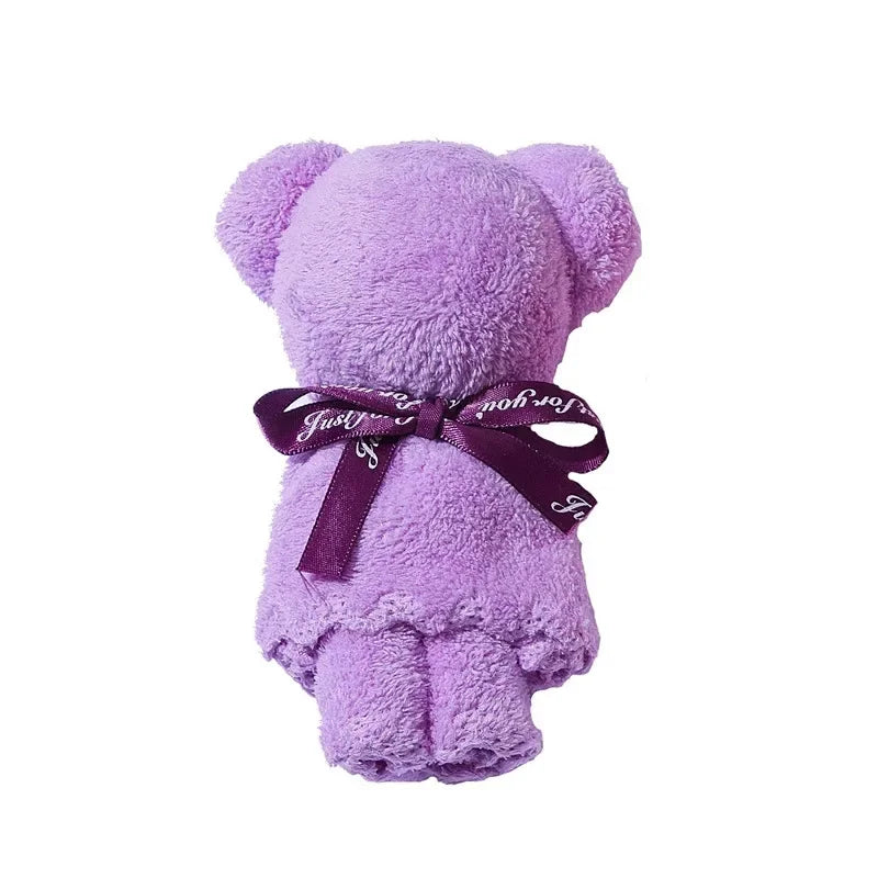 منشفة دب تذكارية لحفلات الزفاف، هدية صغيرة، منشفة دب من الصوف المرجاني، هدايا زفاف للضيوف، هدية عيد الشكر لوصيفة العروس بكميات كبيرة