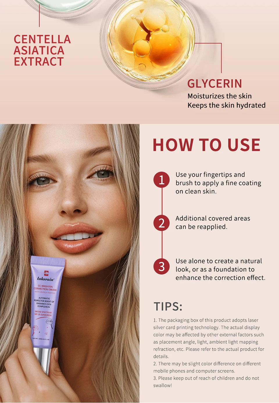 CC Cream erborian Korean Makeup High Coverage Foundation Foundation Cream for Face Base Makeup Color Changing Liquid Foundation