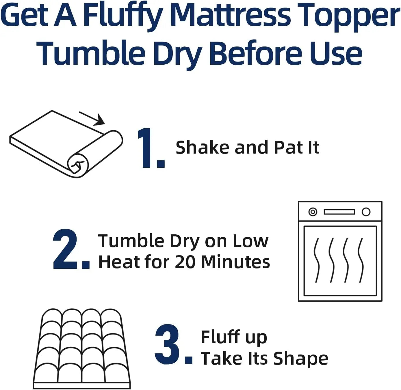 Thick Mattress Topper, Extra Thick Mattress Pad Cover for Back Pain, Cooling Futon Mattress Overfilled Down Alternative Filling