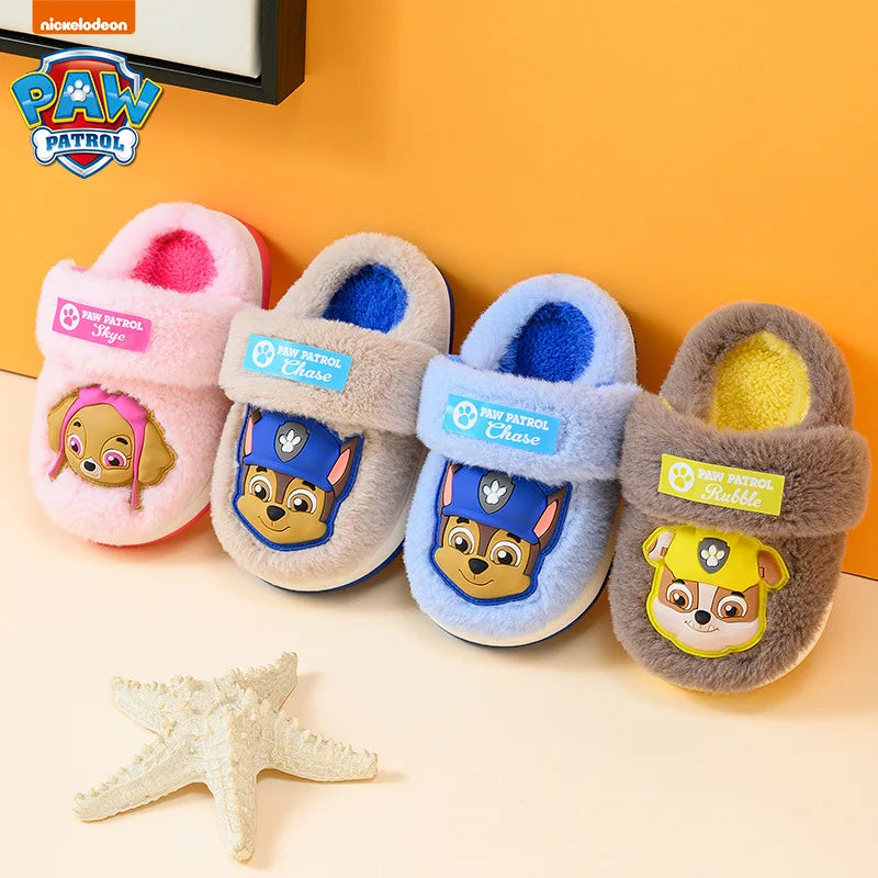 PAW Patrol Chase Kids Warm Slippers Anime Boy Girl Indoor Non-slip House Slides Cartoon Soft Comfortable Plush Slippers Gifts