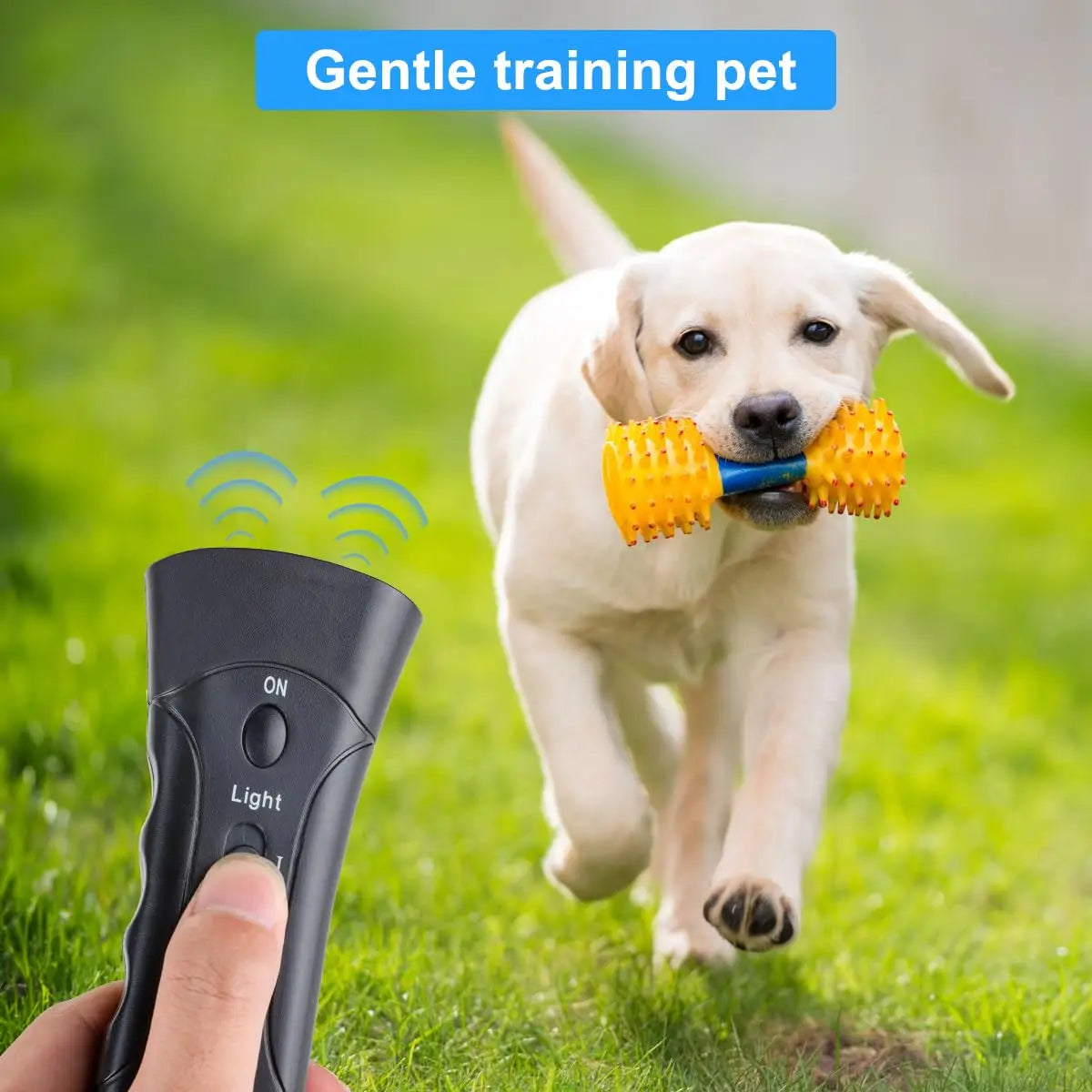 Rechargeable Ultrasonic Dog Barking Deterrent Trainer with LED Light Stop Bark Control Device for Pets Training