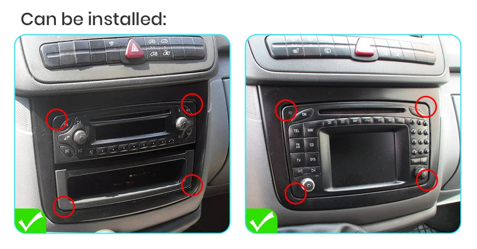 Junsunun CarPlay Android Auto Car Radio for Mercedes-Benz Vito 2 W639 Viano 2 2003-2015 GPS Intelligent Systems Stereo Multimedia