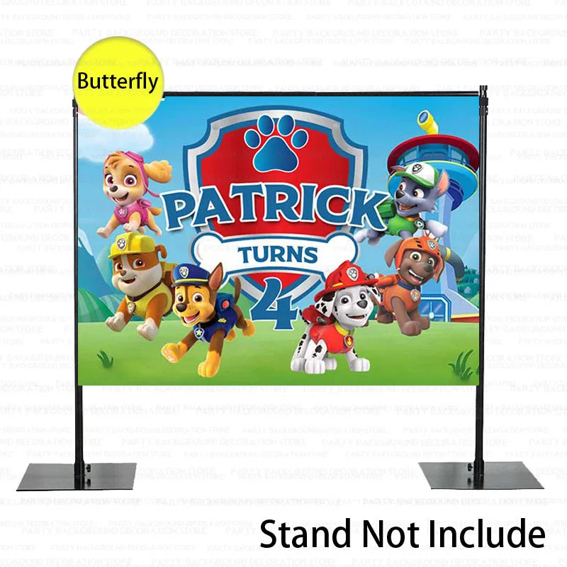 Halloween Paw Patrol Dogs Rescue Chase Marshall Skye Boys Backdrop Girls Birthday Party Decor Baby Shower Background Banner