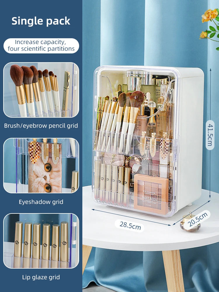 Desktop Cosmetic Storage Cabinet Large Capacity Drawer Makeup Organizer Box Luxury DustProof Perfume Lipstick Skincare Holder