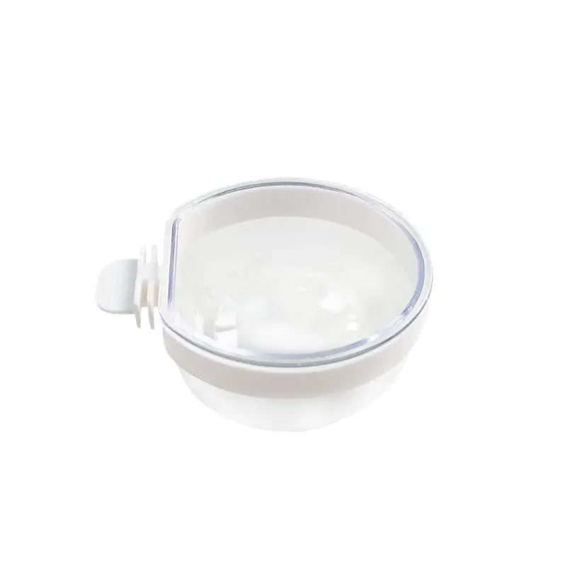 وعاء تغذية الطيور وعاء شفاف قابل للفصل وكوب طعام بلاستيكي للقفص ومغذي بذور معلق مريح للببغاوات