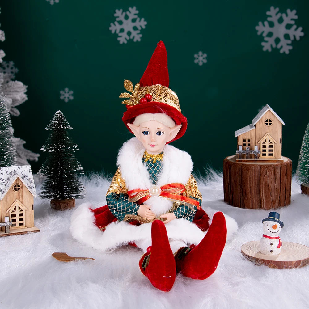 Hanging Decoration Navidad Natal 2025 New Year Gifts Elf Boy Dolls with Mask Christmas Tree Pendant Ornaments Elf Gifts