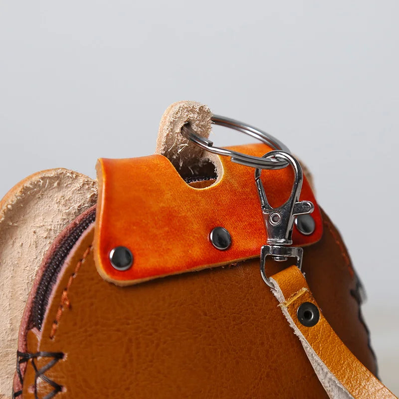 Head Layer Cowhide Creative Pencil Case Salted Fish Flip Storage Bag Personalized Fish Zero Wallet Storage Gift Giving Work Gift