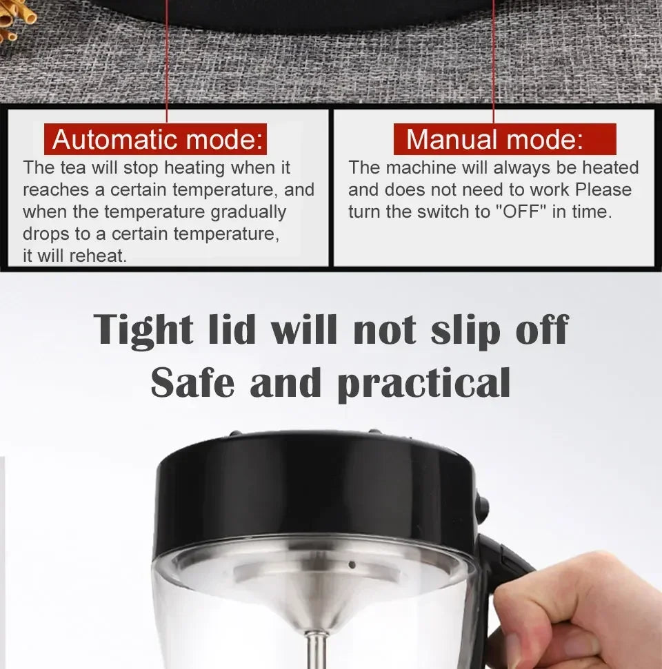 Fully automatic steam tea maker dark tea glass health pot heat preservation electric tea pot electric kettle 1L 220V
