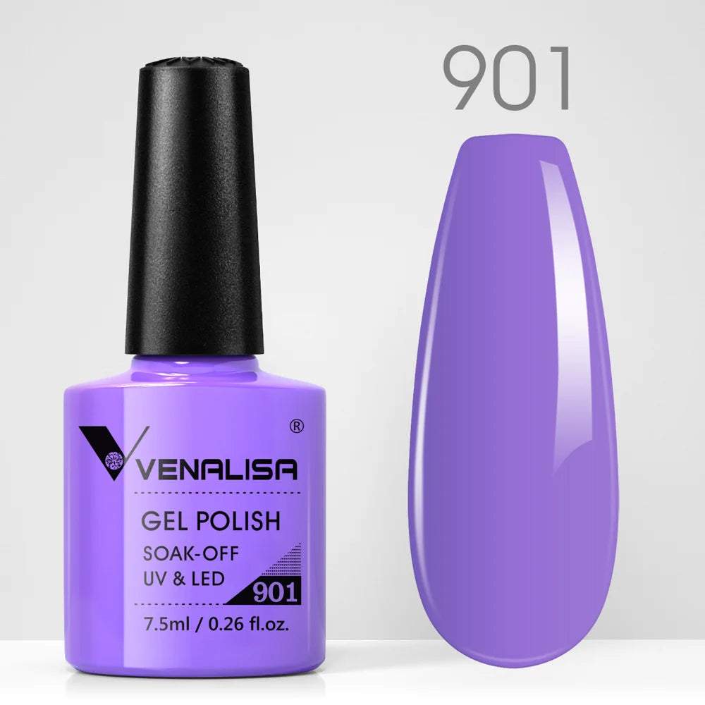 VENALISA Nail Gel Polish Full Coverage Holographic Camouflage Nail Varnish Manicure Lacquer Polish Soak Off UV LED Lacquer 7.5ML