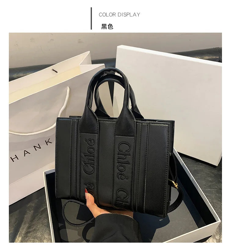 ‌2025 Fashion Embroidery Handbag - Adjustable Shoulder Tote, Crossbody Purse, Trendy & Practical, Perfect for Daily Outfits‌