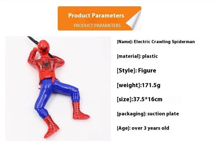 Marvel Peripheral  Crawling Toy Spider Man Captain America Hulk With Gun Crawling Model With Lights Children's Crawling Toy