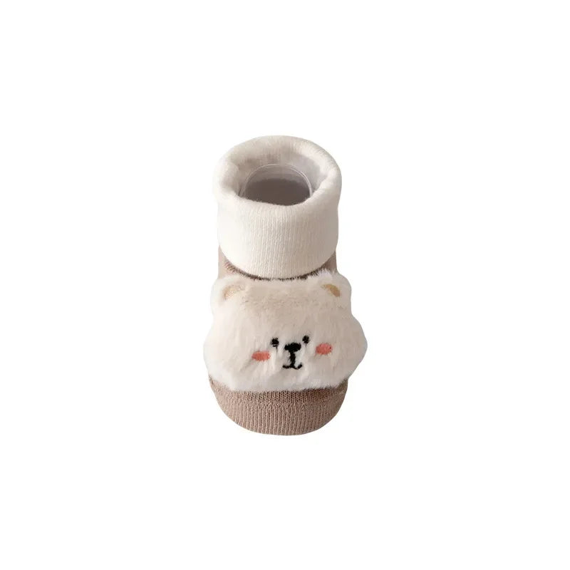 Winter Warm Baby Socks Cute Cartoon Animals Baby Boys Girls Mid Tube Sock Newborn Infant Non-slip Floor Socks