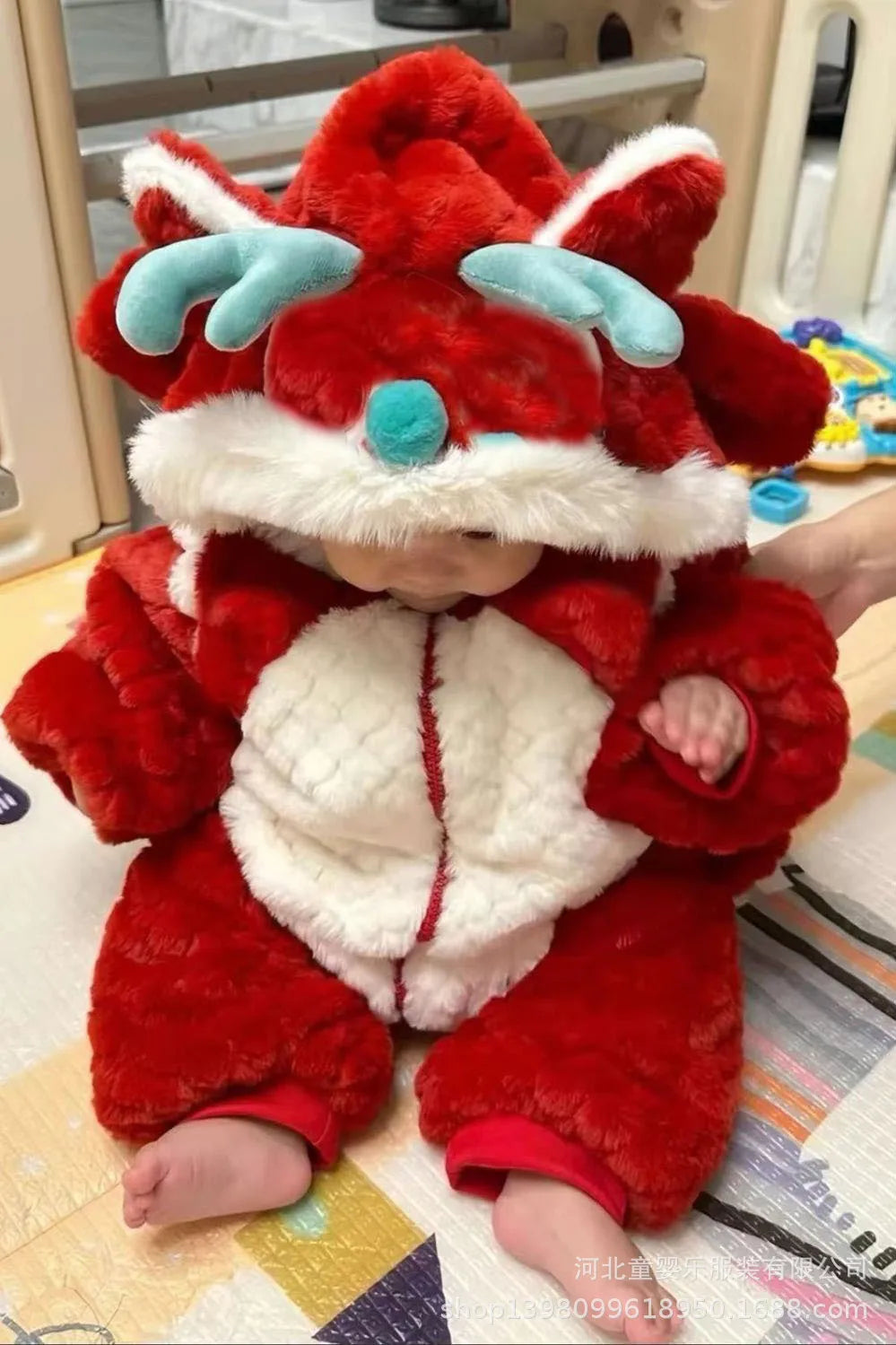 Baby Rompers Zipper New Year Clothes Autumn Winter Baby Clothes 2025 New Cute Baby Cartoon Warm Rompers