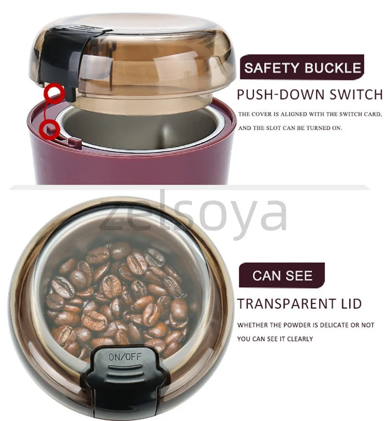 Electric bean grinder Coffee machine Home hand grinder hand coffee bean grinder Portable automatic grinder