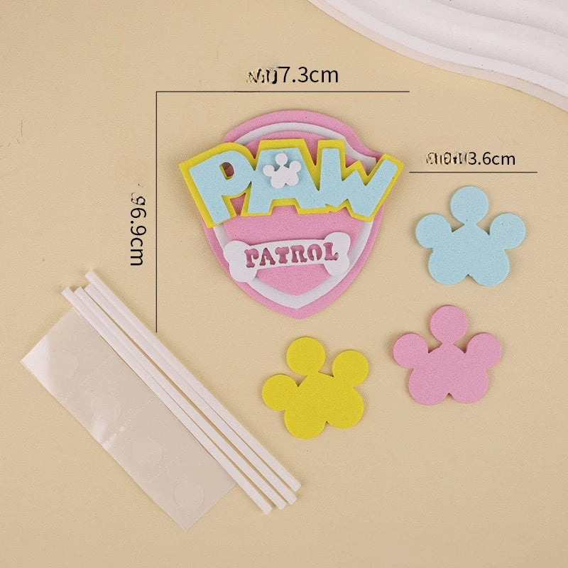 PAW Patrol Cake Topper Anime Kids Favor Party Cake Topper Cupcake Topper for Kid Birthday Decorations Baby Shower Supplies Gift