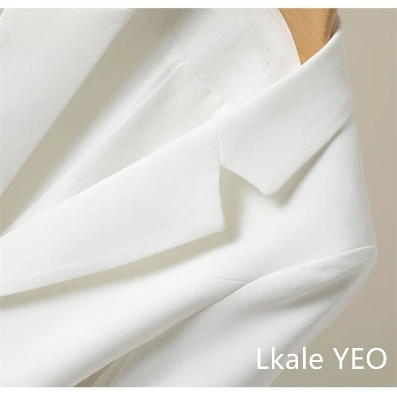 Women's Blazer Coat 2024 Spring Autumn Loose Occupation Ladies Outerwear Versatile Design Sense Fashion Female Suit Jacket