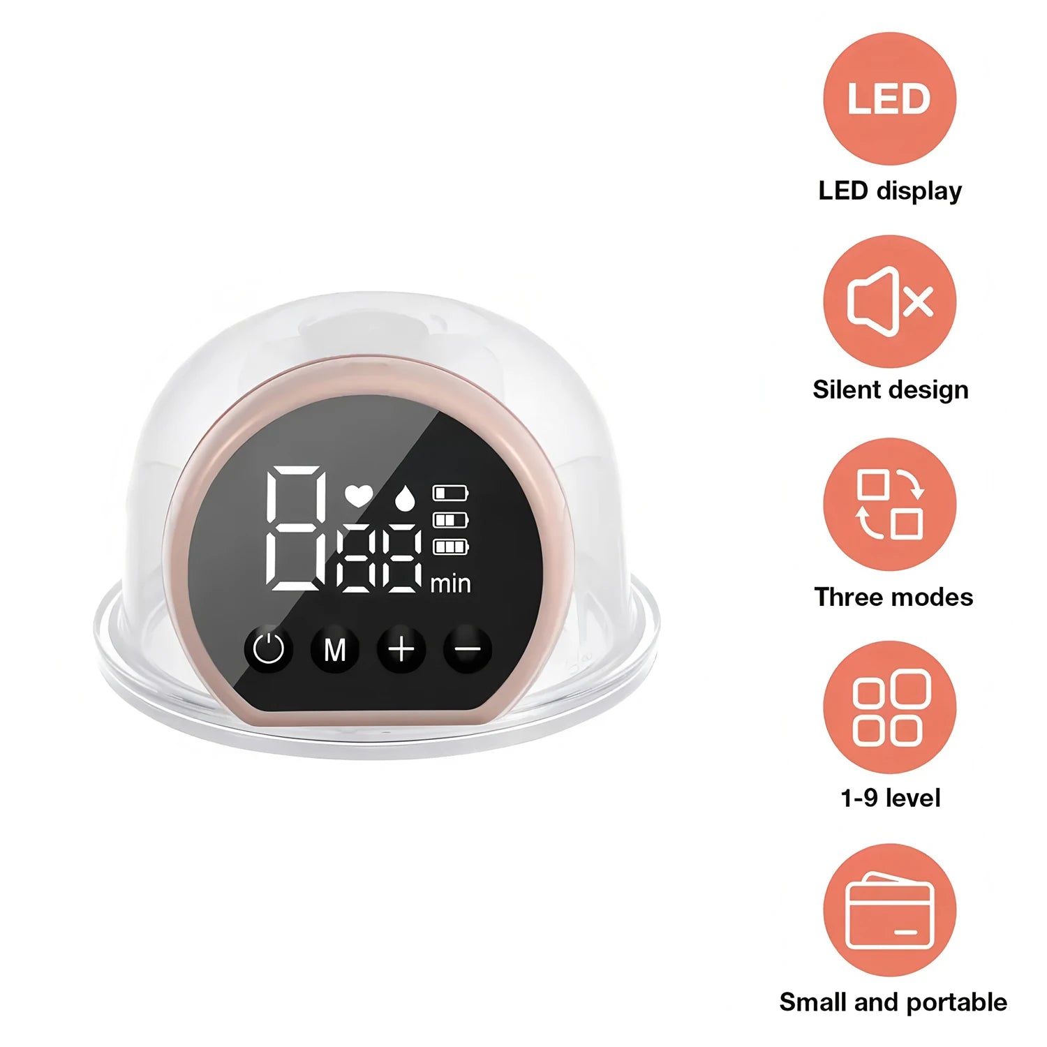 Electric Wearable Breast Pump - 9 Levels & 3 Modes, Hands-Free BPA-Free LCD Display, Painless Wireless Breastfeeding for Moms