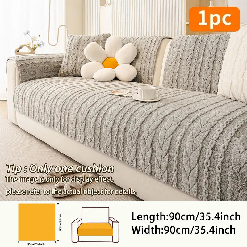 1PC-Autumn and Winter Plush Thickened 2025 New Sofa Mat Comfortable Cotton Fleece Anti slip Sofa Mat