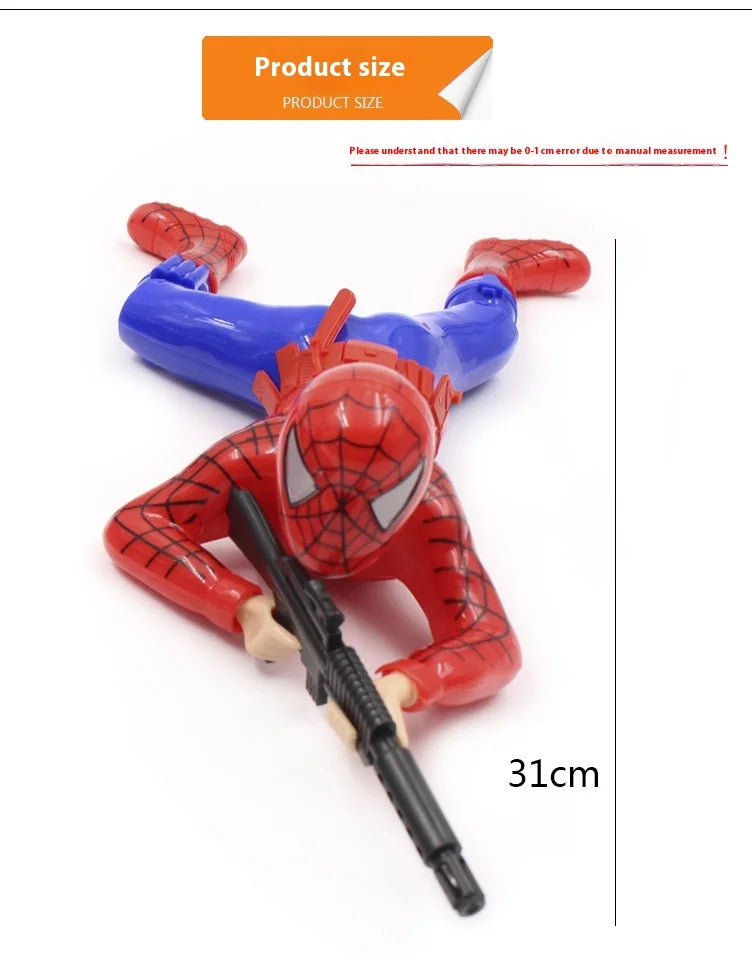 Marvel Peripheral  Crawling Toy Spider Man Captain America Hulk With Gun Crawling Model With Lights Children's Crawling Toy