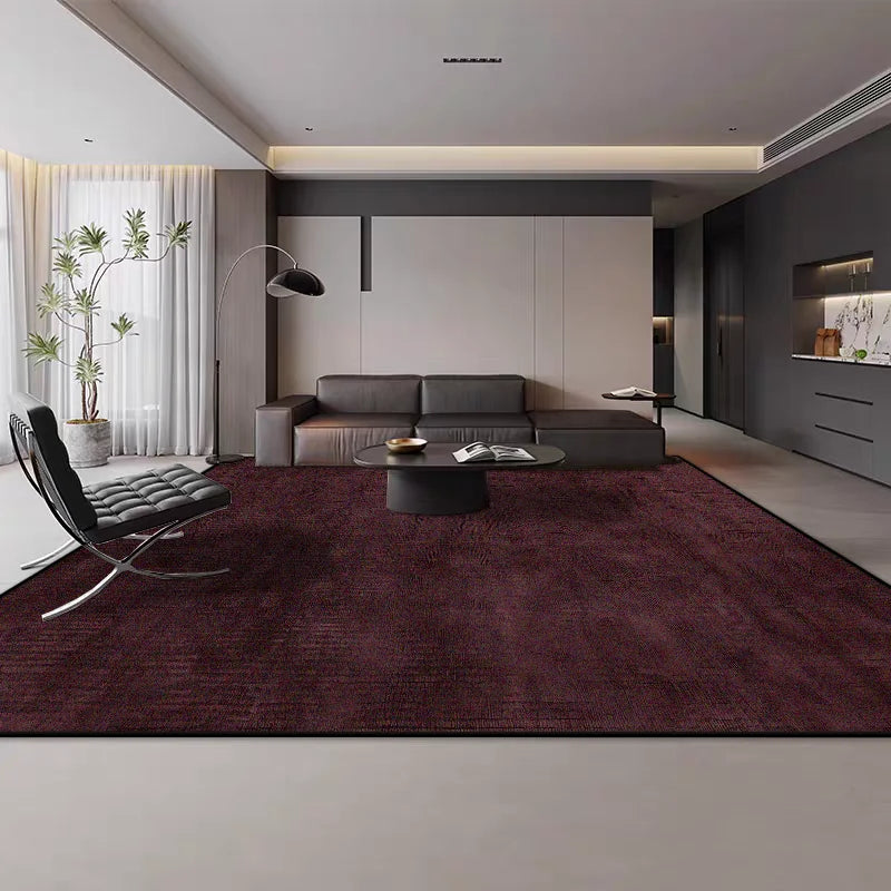 Nordic Solid Color Living Room Carpet Abstract Decoration Bedroom Bedside Large Rugs Modern Style Soft Plush Floor Mat Non-slip