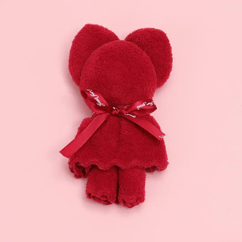 منشفة دب تذكارية لحفلات الزفاف، هدية صغيرة، منشفة دب من الصوف المرجاني، هدايا زفاف للضيوف، هدية عيد الشكر لوصيفة العروس بكميات كبيرة