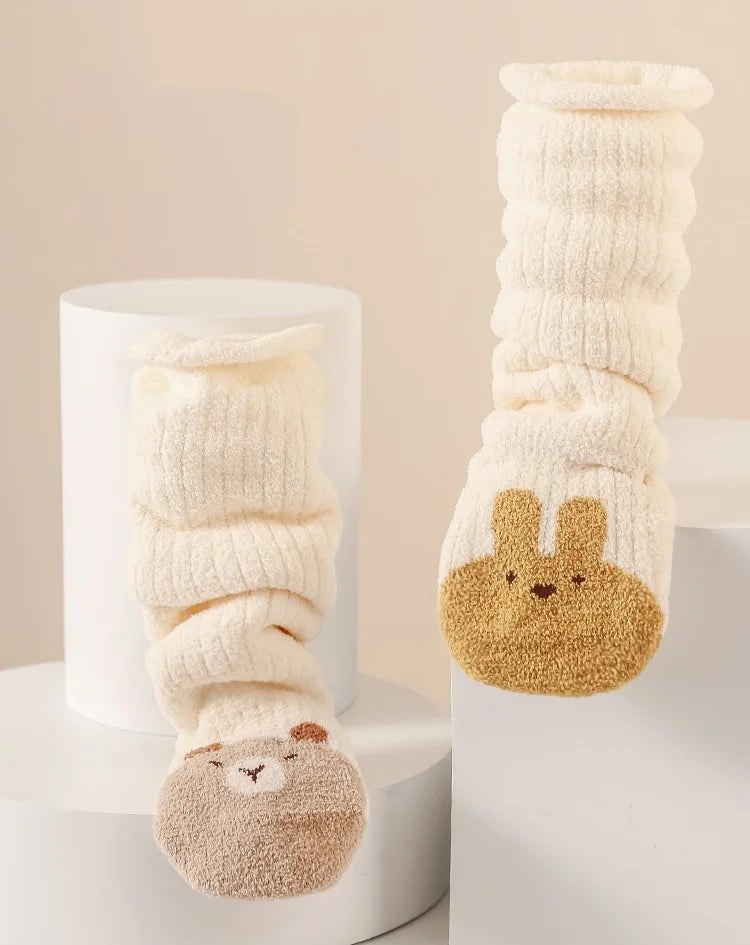 Lawadka Winter Toddler Baby Knee High Socks For Girls Boys Thick Warm Soft Newborn Long Sock Fashion Cartoon Stockings 0-5Years